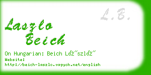 laszlo beich business card